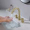 Kibi Circular Bathroom Sink 8" Widespread Faucet with Drain Assembly KBF1016BG - alternate 5